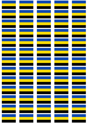 Gelderland Flag Stickers - 65 per sheet