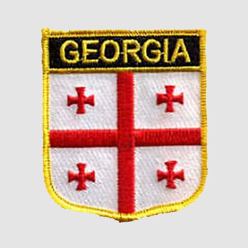 Georgia Embroidered Flag Patch, style 07.