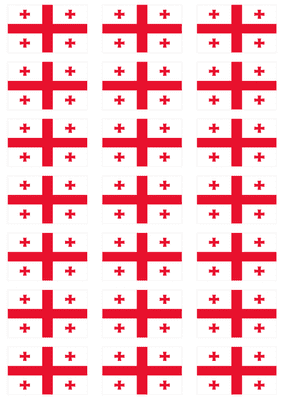 Georgia Flag Stickers - 21 per sheet