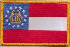 Georgia US Embroidered Flag Patch, style 08.