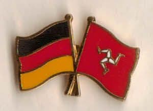 Germany and Isle of Man Friendship Flag Pin Badge