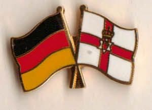 Germany and Northern Ireland Friendship Flag Pin Badge