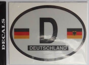 Germany Country Flag Oval Decal.