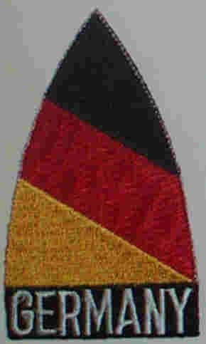 Germany Embroidered Flag Patch, style 02.