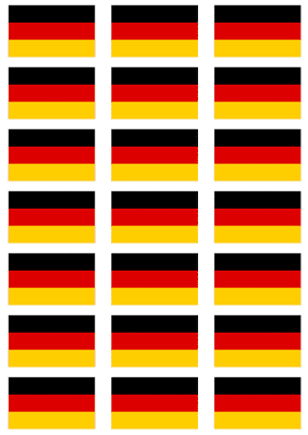 Germany Flag Stickers - 21 per sheet