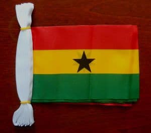 Ghana Bunting, rectangular, 9 metre.