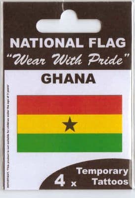 Ghana Country Flag Tattoos.