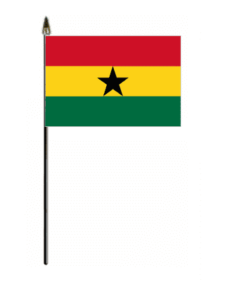 Ghana Country Hand Flag - Small.