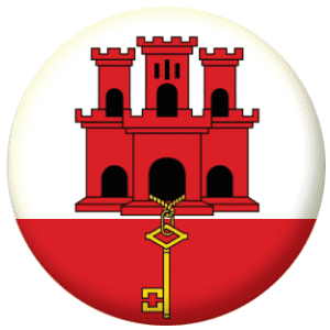 Gibraltar Island Flag 58mm Button Badge