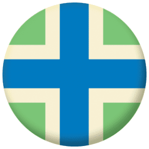 Gloucestershire County Flag 25mm Pin Button Badge