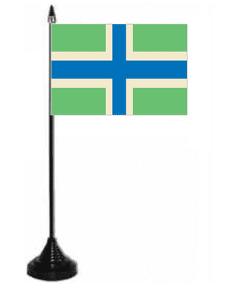 Gloucestershire Desk / Table Flag with plastic stand and base.