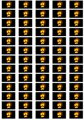 Glowing Pumpkin Face Sad Stickers - 65 per sheet