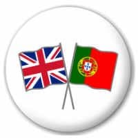 Great Britain and Portugal Friendship Flag 25mm Pin Button Badge