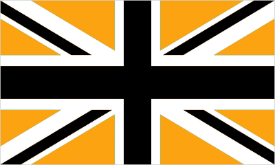 Great Britain Black and Gold Large Country Flag - 5' x 3'.