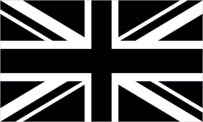 Great Britain Black Large Country Flag - 5' x 3'.
