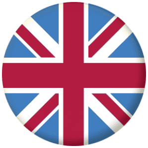 Great Britain Claret and Blue Flag 25mm Flat Back