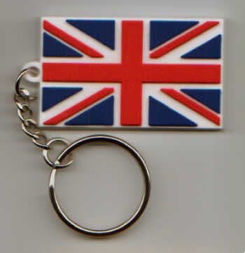 Key Rings Country Great Britain Country Flag Soft PVC Keyring.