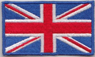 Great Britain Embroidered Flag Patch, style 04.