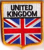 Great Britain Union Jack Embroidered Flag Patch, style 06.