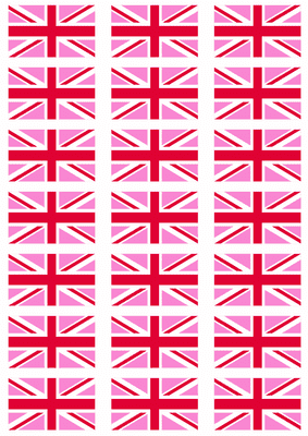 Great Britain Gay Pride Flag Stickers - 21 per sheet