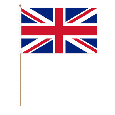 Great Britain Union Jack Country Hand Flag - Large.