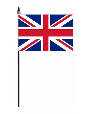 Great Britain Union Jack Hand Flag - Small.