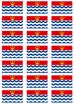 Greater London Flag Stickers - 21 per sheet