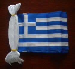 Greece Bunting, rectangular, 9 metre.