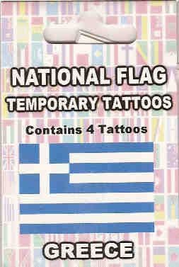 Greece Country Flag Tattoos.