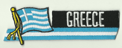 Greece Embroidered Flag Patch, style 01.