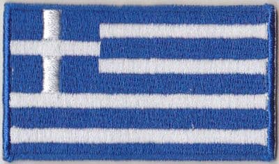 Greece Embroidered Flag Patch, style 04.