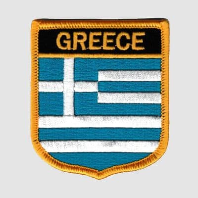 Greece Embroidered Flag Patch, style 07.