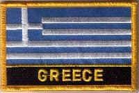Greece Embroidered Flag Patch, style 09.