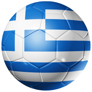 Greece Football Flag 25mm Keyring