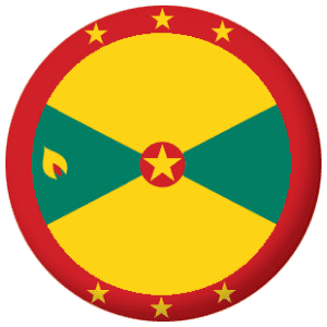 Grenada Country Flag 58mm Button Badge