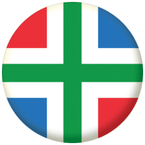 Groningen Region Flag 25mm Flat Back