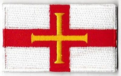 Guernsey Embroidered Flag Patch, style 04