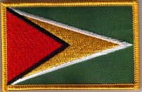 Guyana Embroidered Flag Patch, style 08.