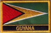 Guyana Embroidered Flag Patch, style 09.