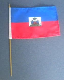 Haiti Country Hand Flag - Medium (stitched).