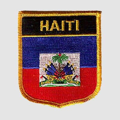 Haiti Embroidered Flag Patch, style 07.