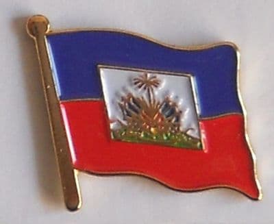 Haiti State Country Flag Enamel Pin Badge
