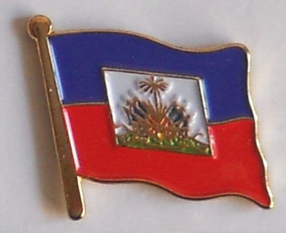 Haiti State Country Flag Enamel Pin Badge