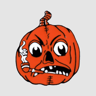 Halloween Angry Pumpkin Enamel Pin Badge