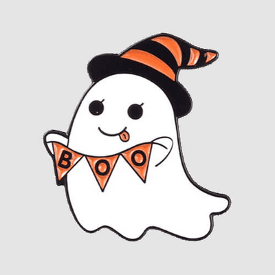 Halloween Ghost Boo Enamel Pin Badge