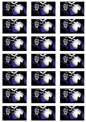 Halloween Vampire Scene Stickers - 21 per sheet