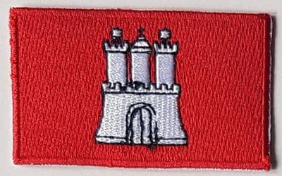Hamburg Embroidered Flag Patch, style 04