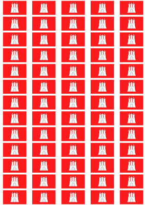 Hamburg Flag Stickers - 65 per sheet