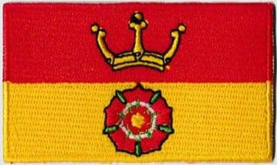 Hampshire County Flag Embroidered Patch, style 04