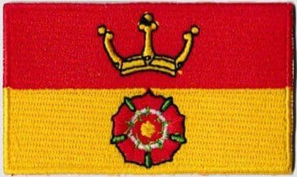 Hampshire County Flag Embroidered Patch, style 04